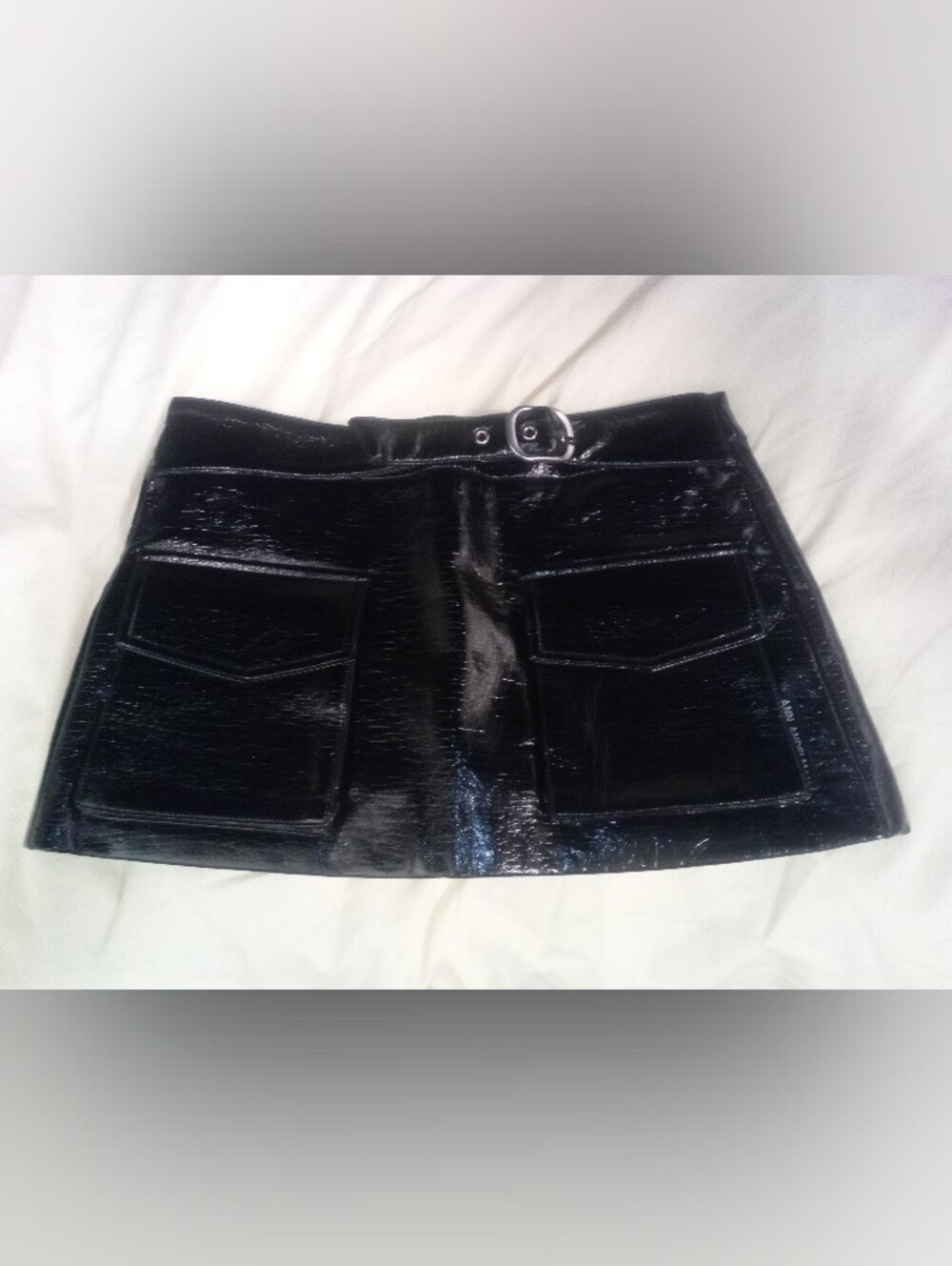 Ann Andelman  Mini Skirt with Belt and Patch Pockets